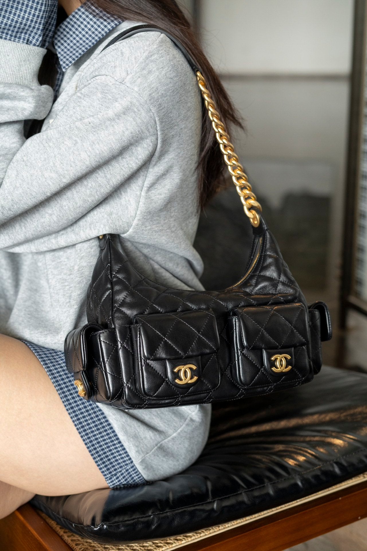CHANEL 25c hippie hobo bag