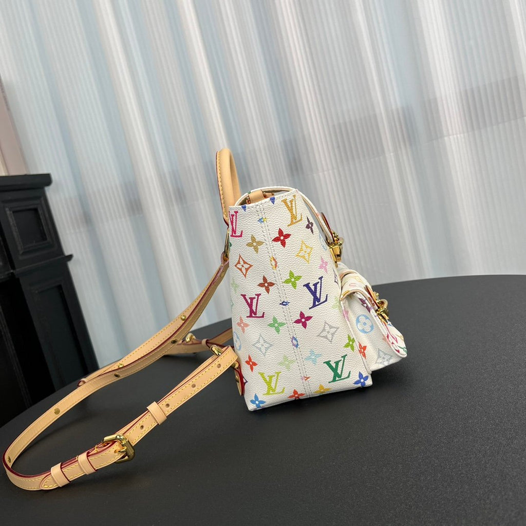 LV White Tricolor Shoulder Bag