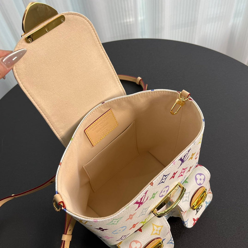 LV White Tricolor Shoulder Bag