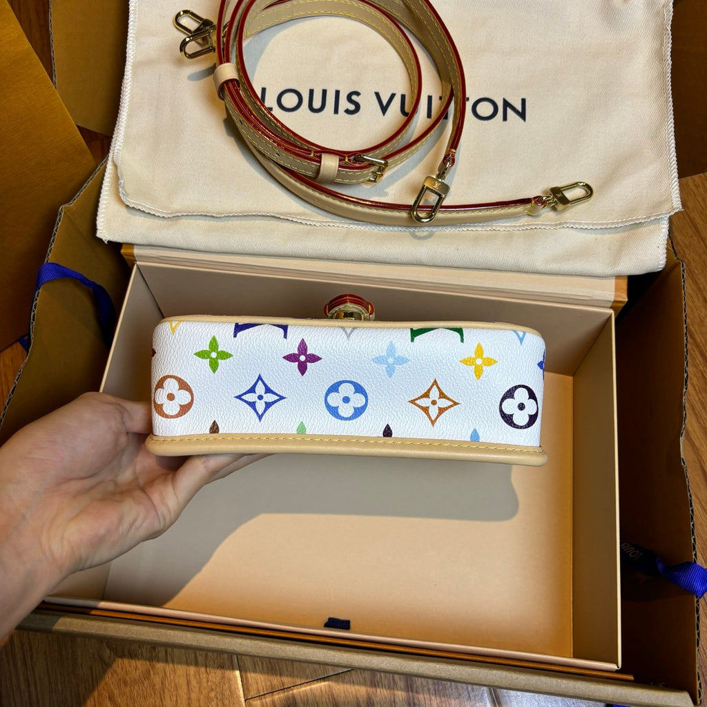 LV White Tricolor Nano Diane