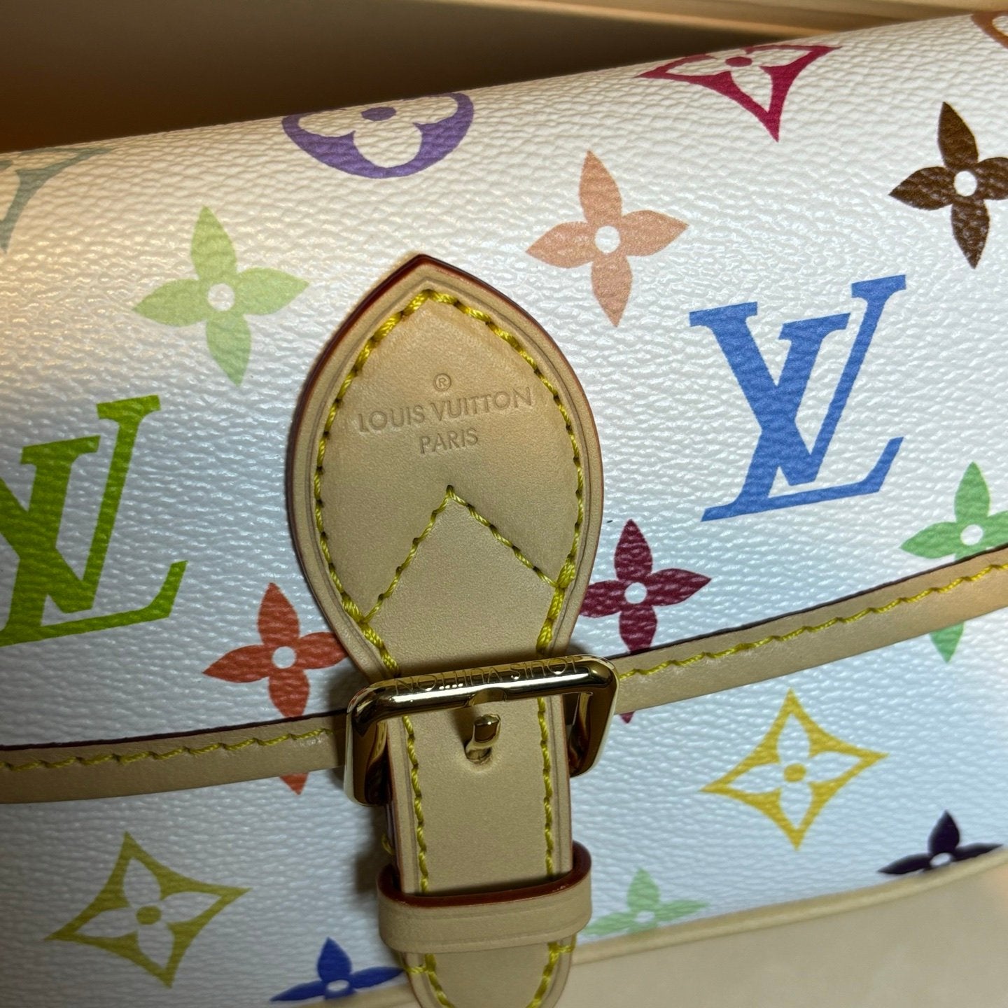 LV White Tricolor Nano Diane